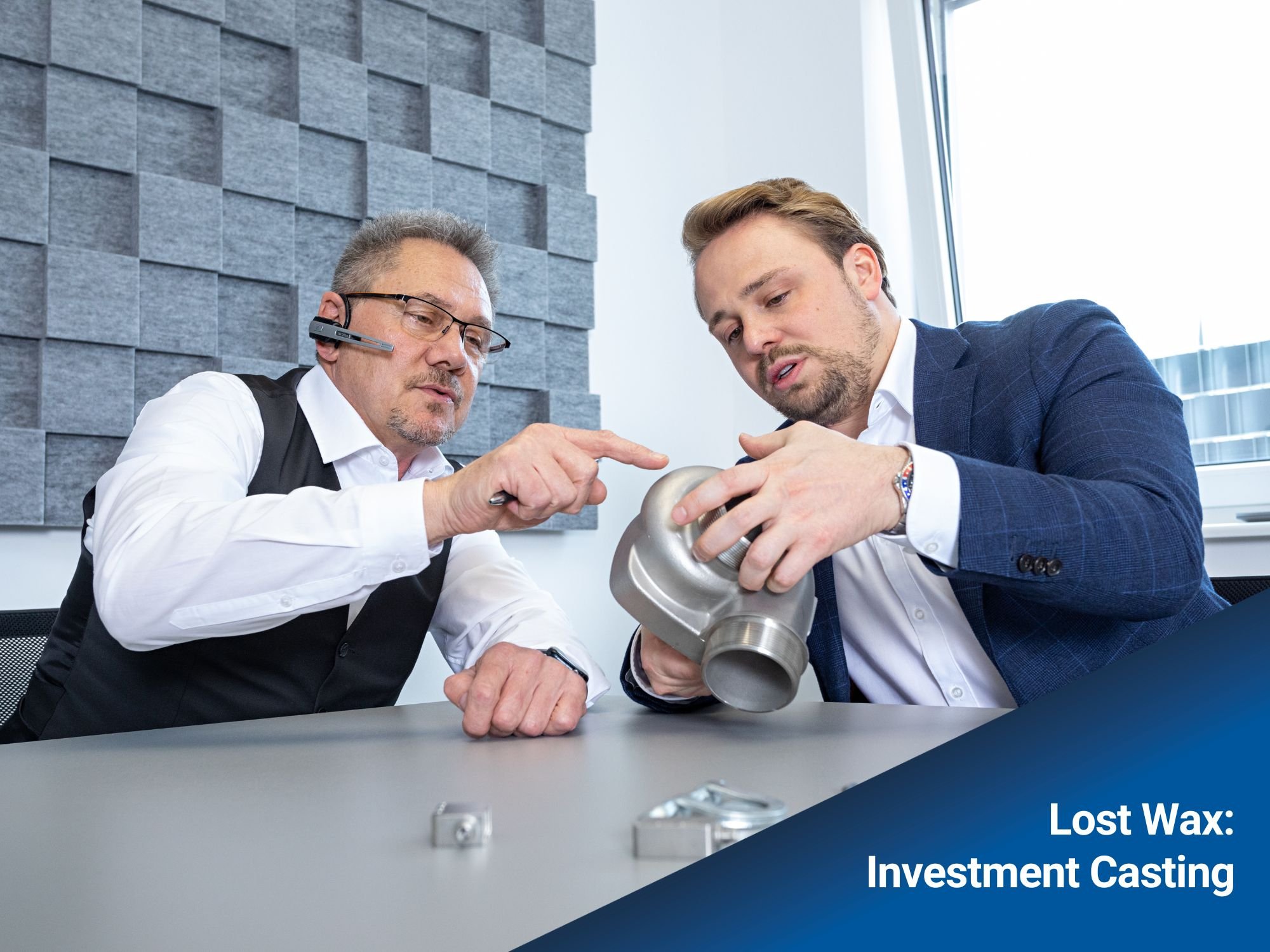 Beratungssituation zum Feinguss-Verfahren mit einem Kunden
